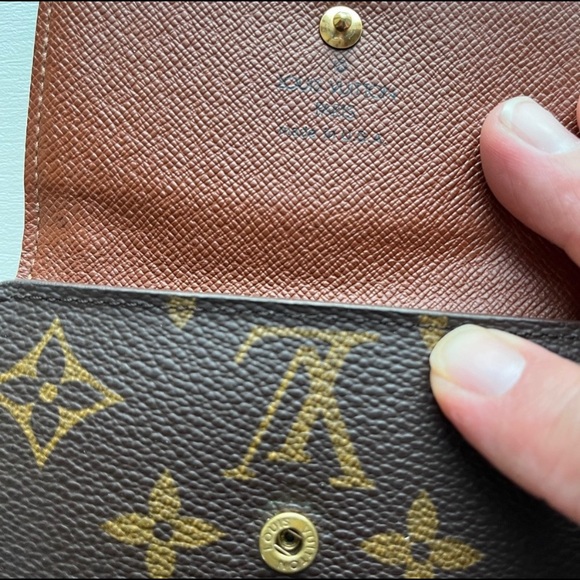 AUTHENTIC Louis Vuitton Monogram Bi-Folding Wallet Brown & Tan Preowned VINTAGE - Picture 5 of 7